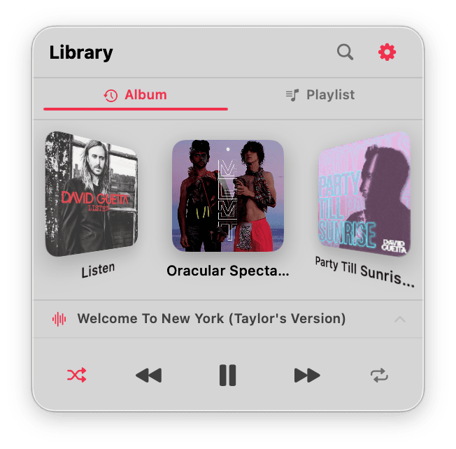 Toggle Music — Cover Flow